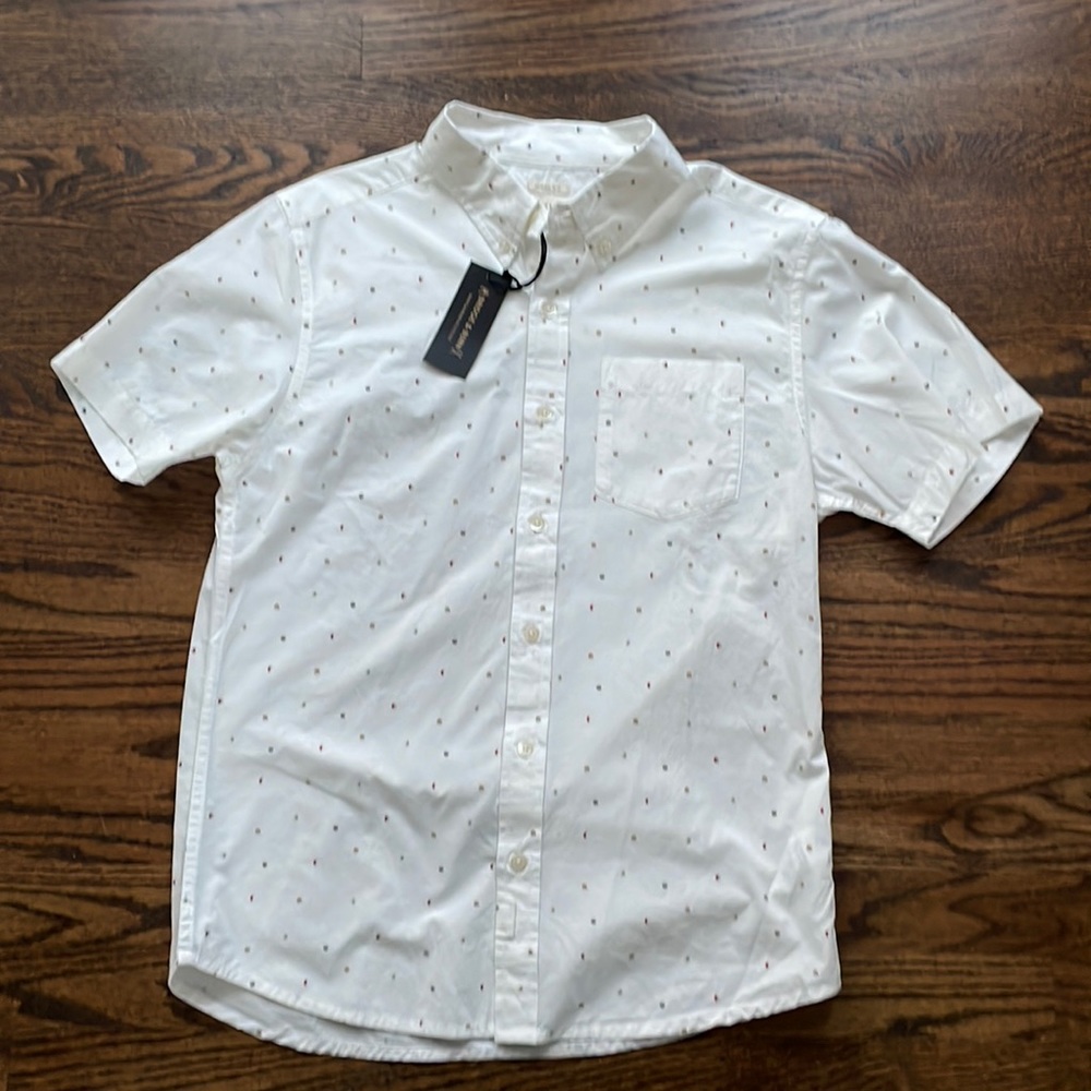 Bridge & Burn white S/S shirt “Jordan”, slim fit